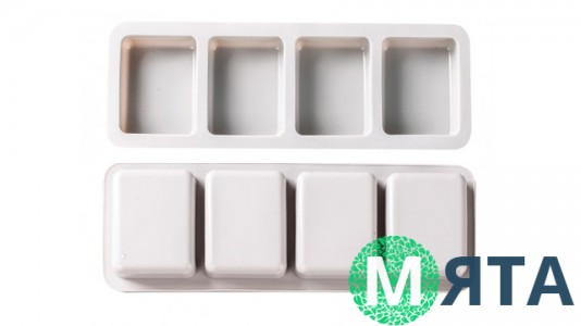 Силиконовая форма для евродесертов Прямоугольная, 4 шт