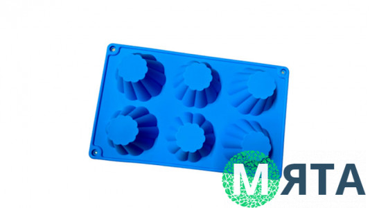 Силиконовая форма Кекс классический, 6 шт