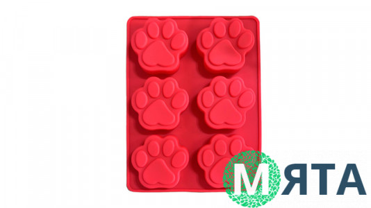 Силиконовая форма Лапка, 6 шт