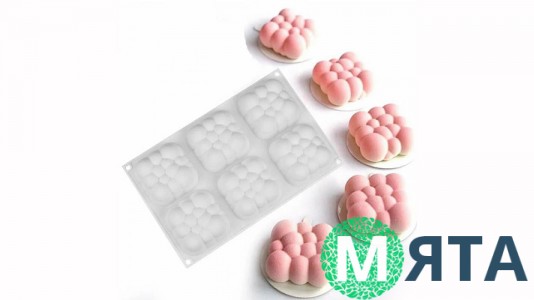 Силиконовая форма Облака, 6 шт