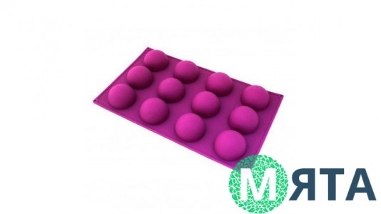 Силиконовая форма Полусферы, 12 шт