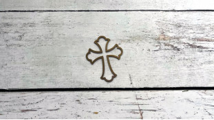 Топпер Крестик №1 Контур, картон