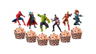 Мини-Топперы Супергерои, картон