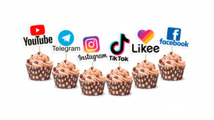 Мини-Топперы Соцсети, картон