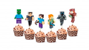 Мини-Топперы Майнкрафт, картон