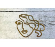 Топпер Девушка контур, картон