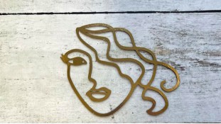 Топпер Девушка контур, картон