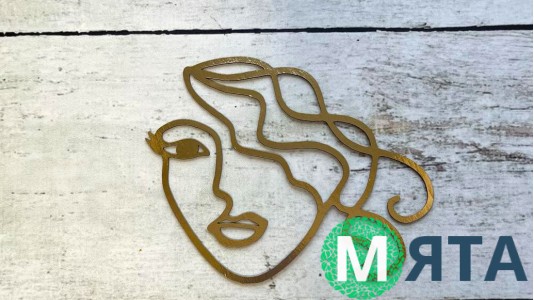 Топпер Девушка контур, картон