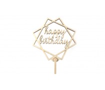 Топпер "Happy Birthday" 3, дерево