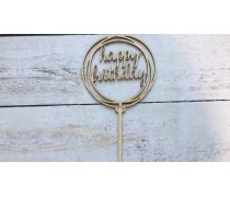 Топпер "Happy Birthday" 4, дерево