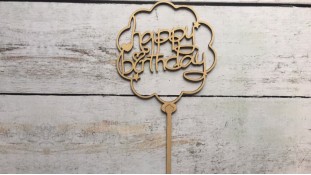 Топпер "Happy Birthday" №12, дерево