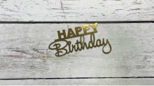 Топпер "Happy Birthday" №19, картон