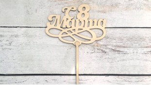 Топпер "С 8 Марта" №3, дерево