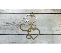 Топпер Сердечки, картон