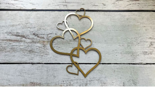 Топпер Сердечки, картон