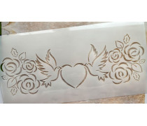 Трафарет Голубки, 29х15 см