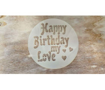 Трафарет для Бенто, Happy Birthday #2