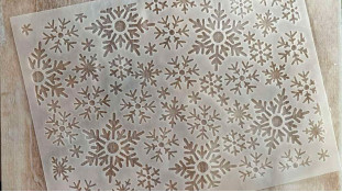 Трафарет Снежинки №1, 20х15 см
