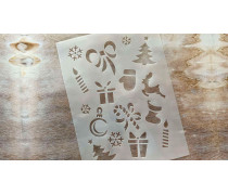 Трафарет Новогоднее ассорти, 20х15 см