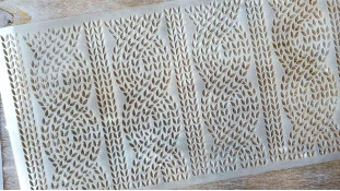 Трафарет Вязка №3, 29х15 см