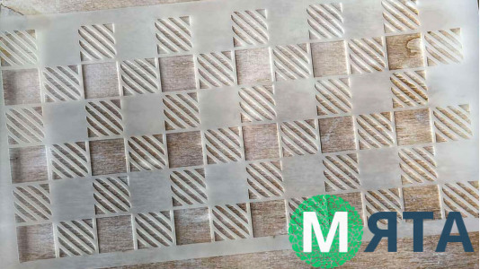 Трафарет Квадраты, 29х15 см