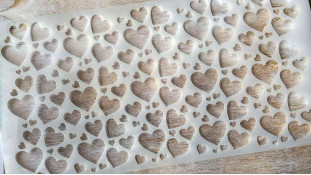 Трафарет Сердечки №2, 29х15 см