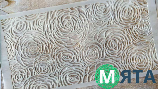 Трафарет Розы №1, 29х15 см