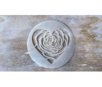 Трафарет Сердце-Роза, 12 см