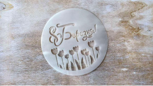 Трафарет 8 Марта, 12 см