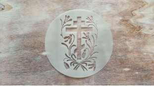 Трафарет Крестик №1, 12 см