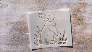 Трафарет Пасхальный кролик, 11х12,5 см