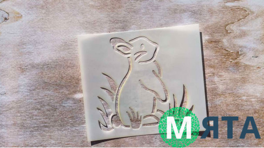 Трафарет Пасхальный кролик, 11х12,5 см