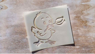 Трафарет Цыпленок, 11х12,5 см