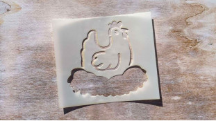 Трафарет Курочка, 11х12,5 см