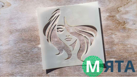 Трафарет Девушка №2, 12 см