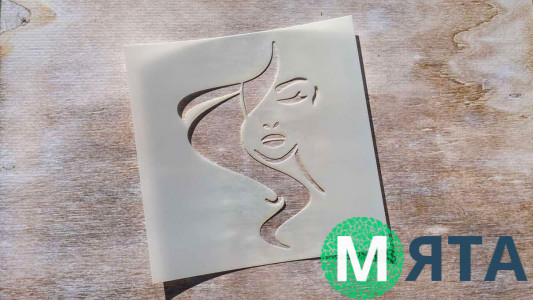 Трафарет Девушка №3, 12 см