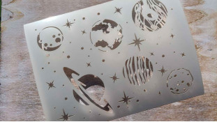 Трафарет Планеты, 20х15 см