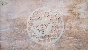 Трафарет Пчела и соты, 12 см