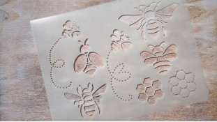 Трафарет Пчелы, 20х15 см