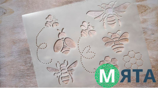 Трафарет Пчелы, 20х15 см