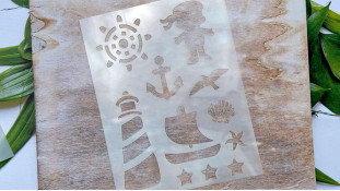 Трафарет Морское ассорти, 20х15 см