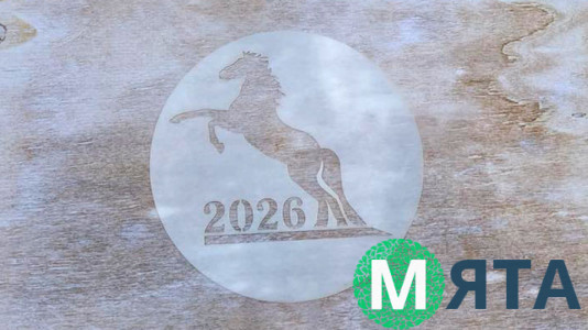Трафарет Лошадь 2026, 12 см