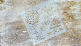 Трафарет Паутины и пауки, 12 см