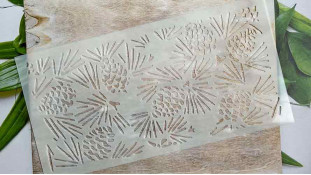 Трафарет Шишки с иголками, 29х15 см