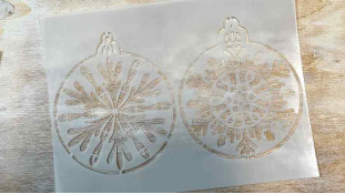 Трафарет Елочные шары, 20х15 см