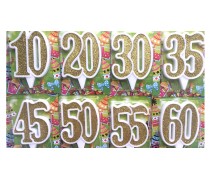 Свечи цифры юбилейные в золоте