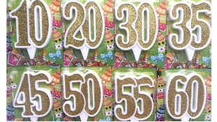 Свечи цифры юбилейные в золоте