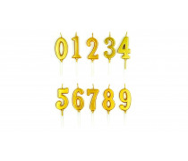 Свечи цифры мини Золото