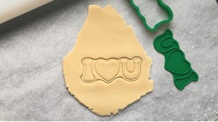 Вырубка + штамп I love You