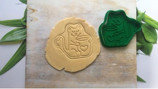 Вырубка + штамп Кот №1